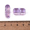 UV Plating Transparent Acrylic European Beads OACR-M027-02I-02-3