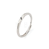 Rhodium Plated 925 Sterling Silver Adjustable Rings RJEW-S397-01P-06-4
