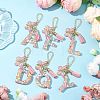 Resin Letter Cup Charms HJEW-JM02070-2