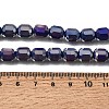 Electroplate Transparent Column Glass Beads Strands EGLA-A043-02-AB07-4