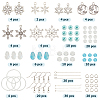 DIY Christmas Snowflake Earring Making Kit DIY-SC0022-76-2