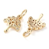 Rack Plating Brass Micro Pave Clear Cubic Zirconia Charms X-KK-D097-05G-2
