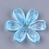 Transparent Spray Painted Glass Charms GLAA-S183-11C-1