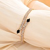 Snake Brass Pave Cubic Zirconia Link Chain Bracelets UA5889-2-1