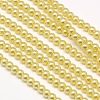 Eco-Friendly Dyed Glass Pearl Round Beads Strands HY-A002-4mm-RB036-1