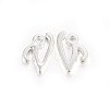 Silver Color Plated Alloy Letter Pendants PALLOY-J718-01S-V-1