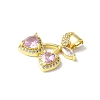 Brass Micro Pave Cubic Zirconia Pendants KK-A252-34G-01-2