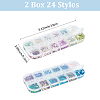 2 Bags 2 Colors 12 Grid Nail Art PET & ABS Sequins/Paillette MRMJ-SP0001-32-2