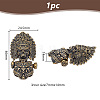  1Pc Tibetan Style Brass Shackle Clasps KK-NB0003-67A-2