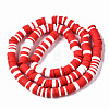 Handmade Polymer Clay Beads Strands CLAY-R089-6mm-136-3