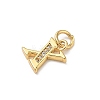Brass Micro Pave Cubic Zirconia Charms KK-I382-03G-X-2