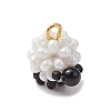 Glass Seed Beaded Sheep Charms PALLOY-MZ00545-4