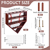 Wall-mounted Pine Wood Organizer Display Stands for Championship Rings RDIS-WH0016-25A-2