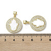 Brass Micro Pave Cubic Zirconia Pendants KK-G485-22D-G-3