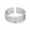 304 Stainless Steel Cuff Adjustable Ring RJEW-Q810-01G-2