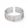 Non-Tarnish 304 Stainless Steel Cuff Adjustable Ring RJEW-Q810-01G-2