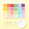 DIY Column Baking Paint Glass Seed Beads Bracelets Making Kits SEED-FS0001-39-6