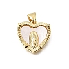 Virgin Mary Theme Brass & Natural Shell Pendants SH-CBA7C77-01A-G01-1