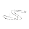 201 Stainless Steel Paperclip Chain Necklace for Men Women NJEW-I122-11C-P-1
