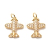 Eco-Friendly Brass Micro Pave Clear Cubic Zirconia Pendants KK-G405-13G-RS-1