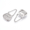 Brass Micro Pave Cubic Zirconia Pendants KK-T070-52P-2