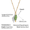 Conch Shell Shape Pendant 304 Stainless Steel Satellite Chain Necklaces for Women LD6500-3-2