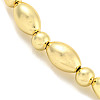 Brass Beaded Necklaces NJEW-P307-04G-2