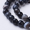 Natural Striped Agate/Banded Agate Beads Strands G-G753-08-8mm-3