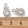 Brass Micro Pave Cubic Zirconia Charms KK-L075-014P-3