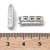 925 Sterling Silver Cubic Zirconia Twister Clasps STER-WH0007-28B-P-4