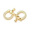 Brass Micro Pave Clear Cubic Zirconia Pendants KK-A304-28A-G-3