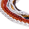 Bohemian Glass Beaded Multi Layered Necklaces for Women NJEW-K384-02B-3