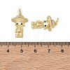 Brass Micro Pave Black Cubic Zirconia Pendants CU-CBA9AFC-01G-28-3