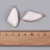 Natural White Jade Faceted Pendants G-Q606-51G-3