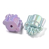 UV Plating Iridescent Acrylic Beads OACR-G039-10-2