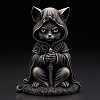 Halloween Resin Cat Mage Figurines PW-WG10268-02-1
