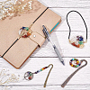 4Pcs 4 Style Chakra Gemstone Bead Dangling Bookmarks AJEW-BC0003-22-5