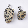 Natural Dalmatian Jasper Pendants G-Q996-08-2