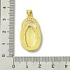 Real 18K Gold Plated Brass Micro Pave Cubic Zirconia Pendants KK-H472-18G-3