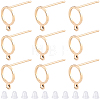 20Pcs Brass Stud Earring Findings KK-BBC0027-87-7