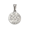 Textured 304 Stainless Steel Pendants STAS-A140-02P-9-1