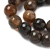 Dyed Natural Agate Faceted Round Beads Strands G-E320E-8mm-14-3