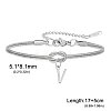 304 Stainless Steel Initial Charm Bracelets FS-WGD8E41-49-1
