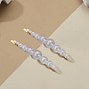 Plastic Pearl Beaded with Iron Alloy Hair Bobby Pin PW-WG2F8CA-04-1