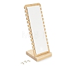 12-Slot Bamboo L-Shaped Necklace Organizer Display Stands with Imitation Leather Mat NDIS-F005-01A-2