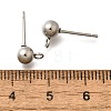 201 Stainless Steel Stud Earring Findings STAS-R156-01P-04-2