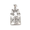 Brass Micro Pave Cubic Zirconia Pendants KK-U047-13P-1