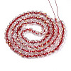 Crackle Transparent Glass Beads Strands GLAA-N030-8mm-01H-2