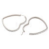 304 Stainless Steel Heart Hoop Earrings EJEW-S242-01P-H-1