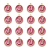 Golden Plated Alloy Enamel Charms ENAM-S118-08J-2